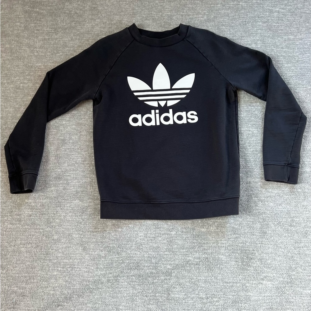 adidas Black Sweatshirt with White Logo